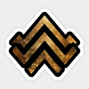 golden mountain top Sticker